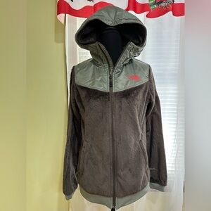 The North Face Olive and Charcoal Hooded Jacket